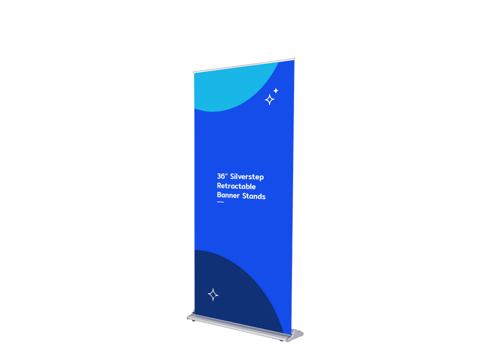 36” Silverstep Retractable Banner Stands