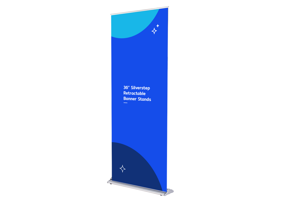 36” Silverstep Retractable Banner Stands