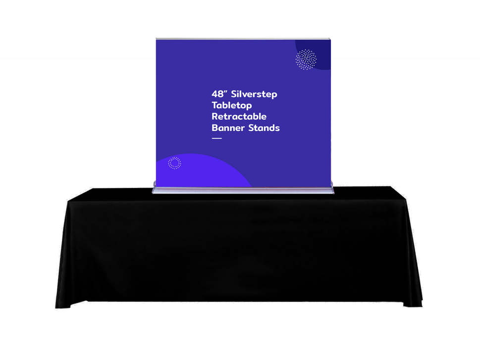 36” Silverstep Tabletop Retractable Banner Stands