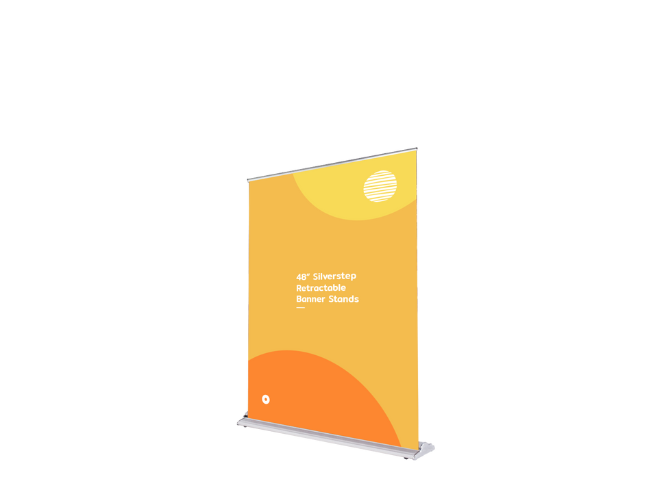 48” Silverstep Retractable Banner Stands