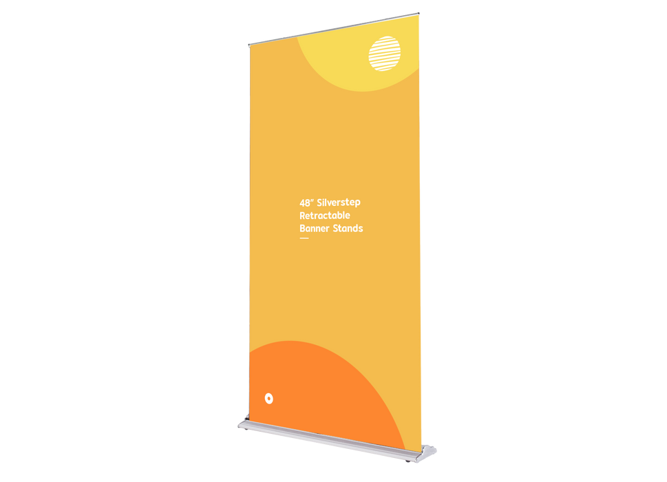48” Silverstep Retractable Banner Stands