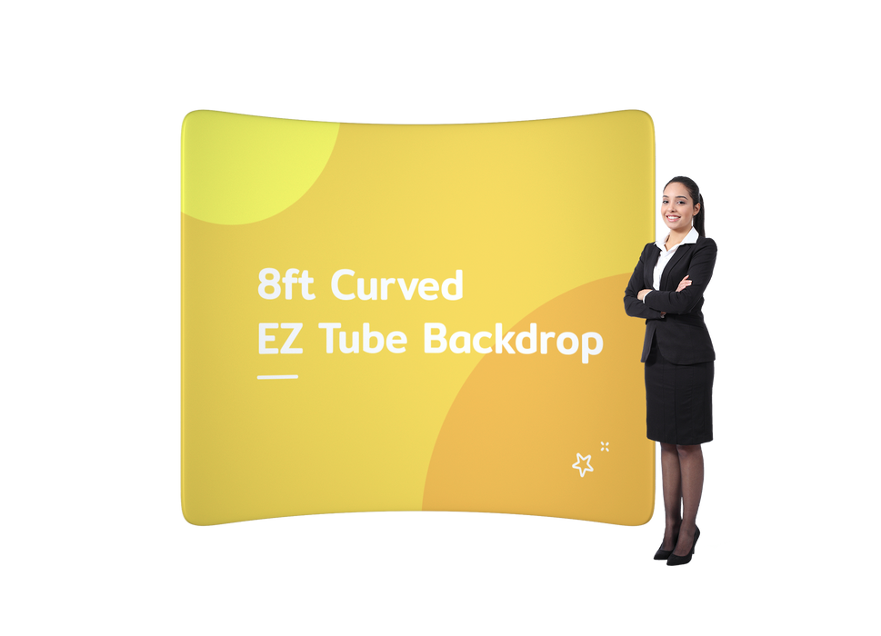 8ft Curved EZ Tube Backdrop