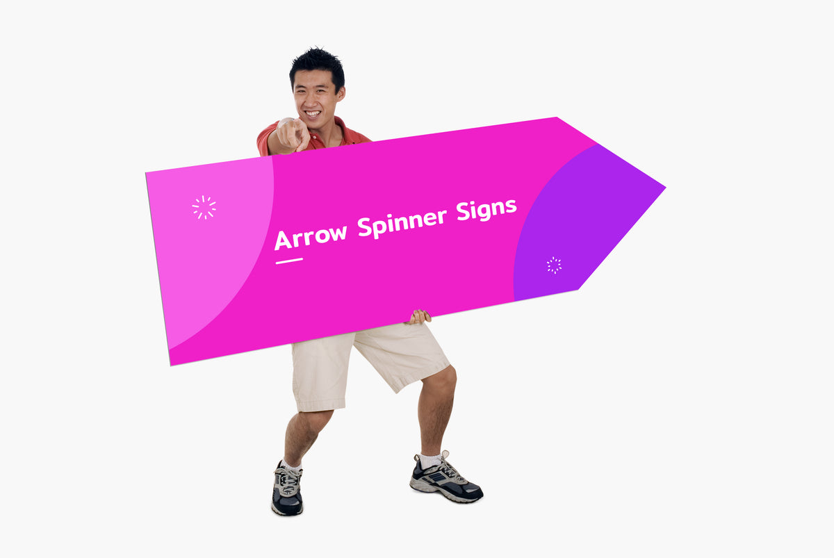 Arrow Spinner Signs — Banner Printing Phoenix
