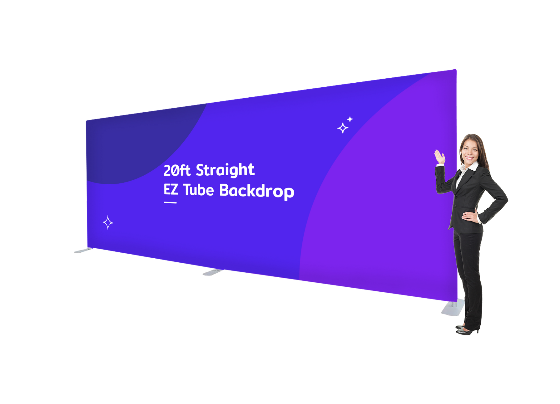 20ft Straight EZ Tube Backdrop — Banner Printing Phoenix