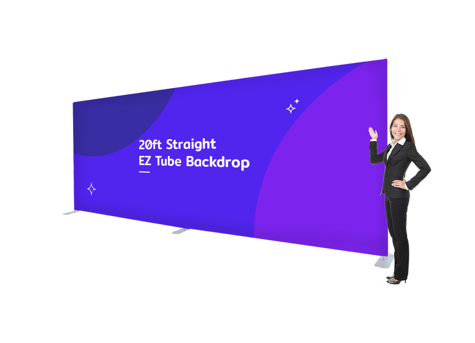 20ft Straight EZ Tube Backdrop