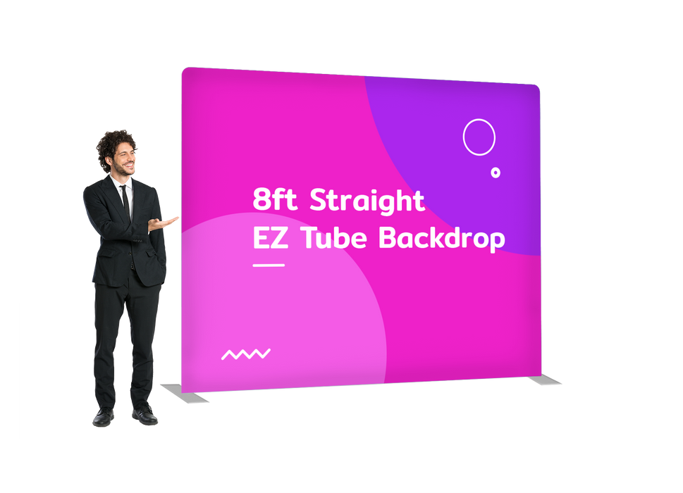 8ft Straight EZ Tube Backdrop