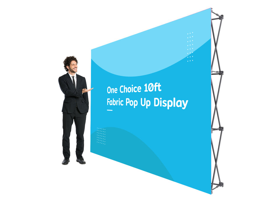 One Choice® 10ft Fabric Pop Up Display