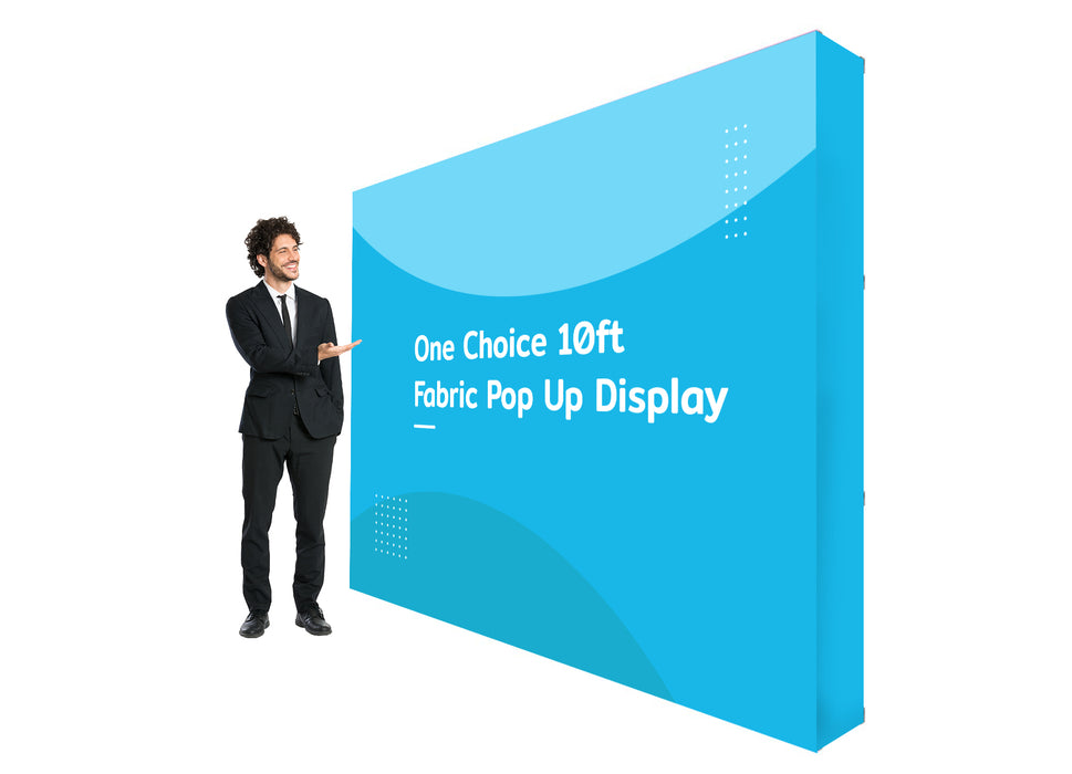 One Choice® 10ft Fabric Pop Up Display