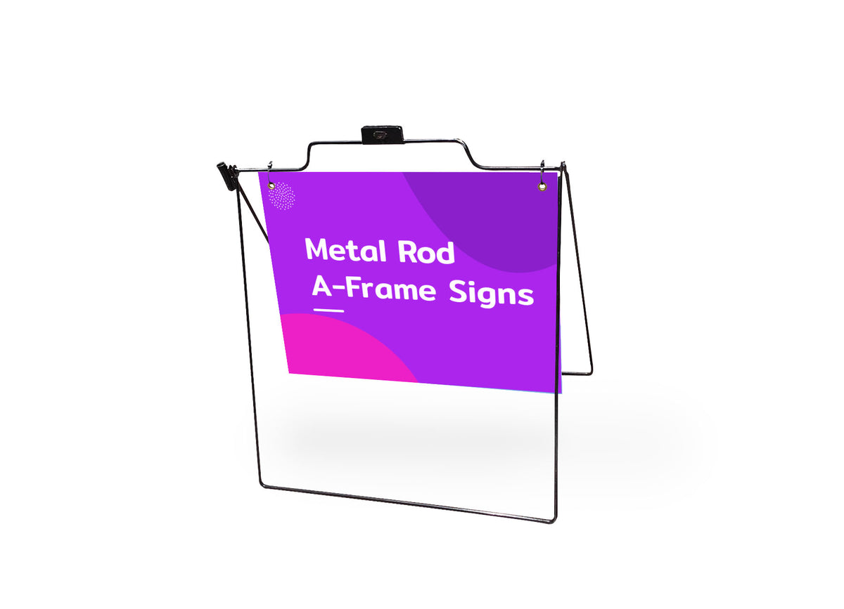 Threaded Rods Signage Metal Rod A-Frame Signs — Banner Printing Phoenix