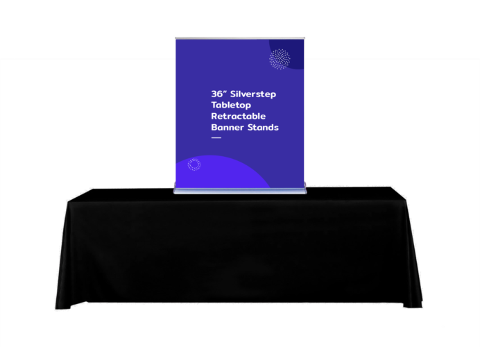 Phoenix 36” Silverstep Tabletop Retractable Banner Stands printing