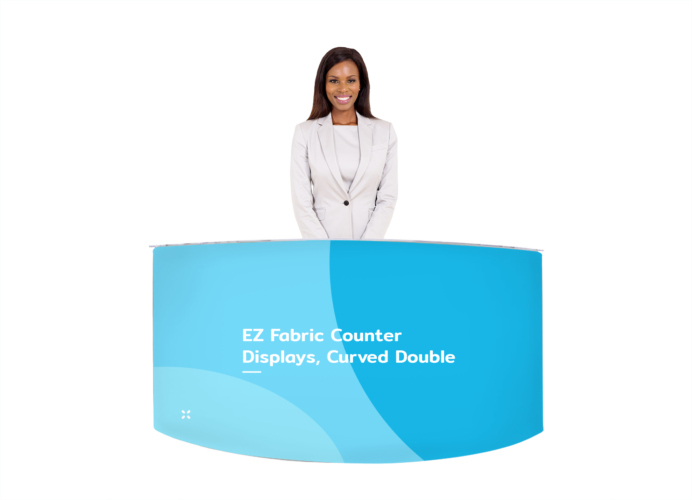 San Diego EZ Fabric Counter Displays, Curved Double Printing San Diego EZ Fabric Counter Displays, Curved Double Printing