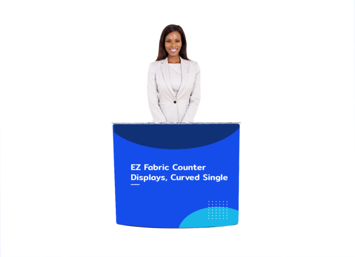 San Diego EZ Fabric Counter Displays, Curved Single Printing San Diego EZ Fabric Counter Displays, Curved Single Printing
